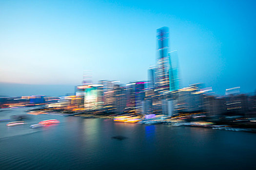 上海,黄浦江,两岸,夜景