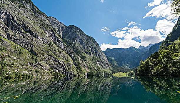 湖,反射,国家公园,贝希特斯加登地区,地区,上巴伐利亚,巴伐利亚,德国,欧洲