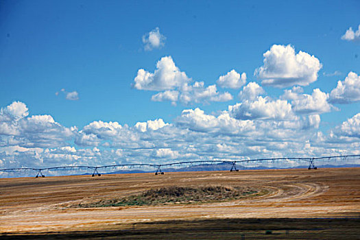 美国西部荒漠区农业的浇灌设备