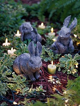 石头,兔子,蜡烛
