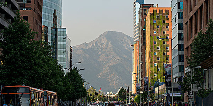 建筑,街道,圣地亚哥,城市,区域,智利