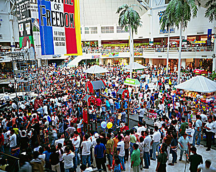 人群,购物中心,马卡蒂,马尼拉,菲律宾