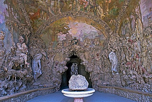 洞穴,15世纪,花园,佛罗伦萨,世界遗产,托斯卡纳,意大利,欧洲