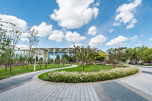 2019中国北京世园会国际馆的园林建筑