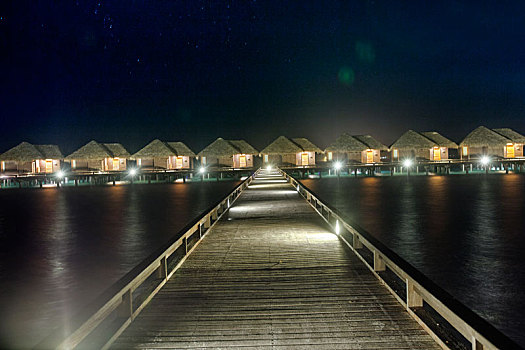 美丽的岛国马尔代夫夜景