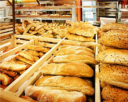 品种,面包,超市