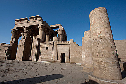 柱子,院落,寺庙,科昂波,阿斯旺,埃及