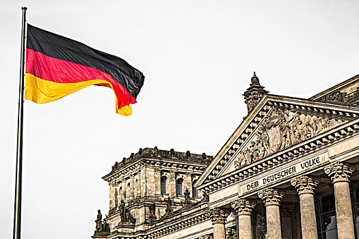 德国国会大厦,德国,国会大厦,国旗,柏林