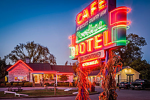 著名,咖啡,汽车旅馆,靠近,纳什维尔,田纳西,美国