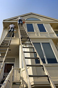 房子,梯子,旧金山,加利福尼亚,美国