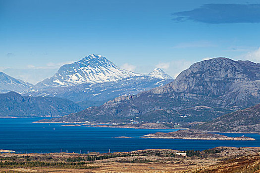 沿岸,挪威,山景,海水,峡湾