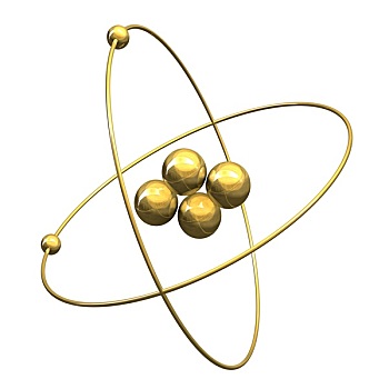 氦气,原子,金色