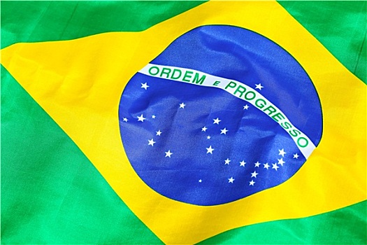 摆动,布,旗帜,巴西