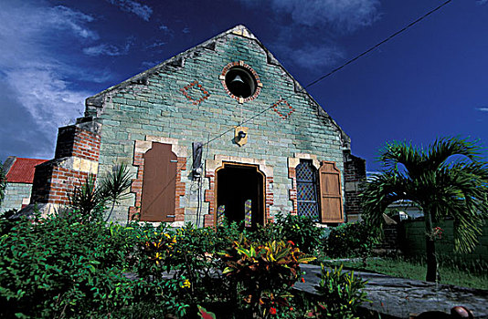 加勒比,安提瓜岛,乡村,教堂,靠近