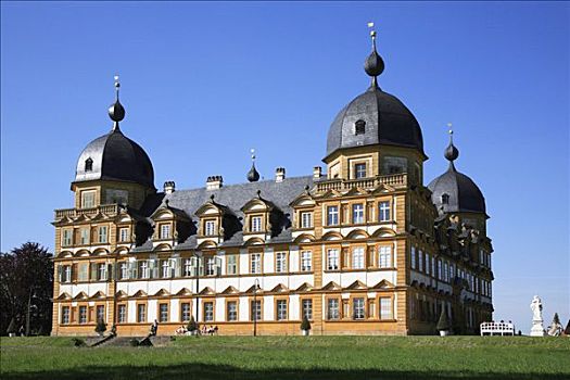 城堡,宫殿,靠近,班贝格,上弗兰科尼亚,巴伐利亚,德国,欧洲