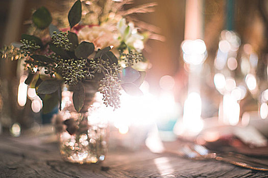 桌子,桌饰,婚礼,亮光