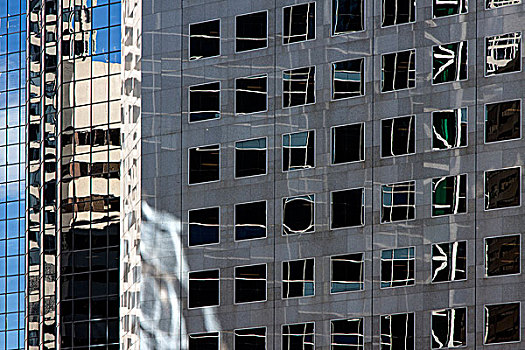 高楼大夏,玻璃幕墙,反射,卡尔加里,加拿大,北美