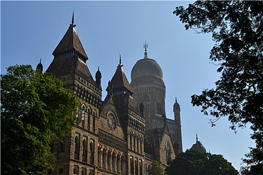 殖民建筑,大学,孟买,印度