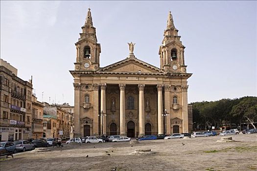 教堂,瓦莱塔市,马耳他,欧洲