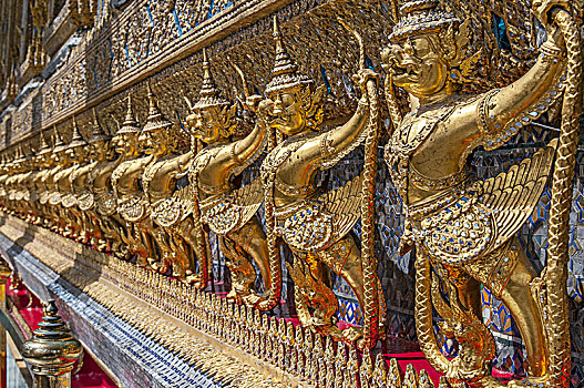 外部,装饰,寺院,庙宇,大皇宫,曼谷,泰国