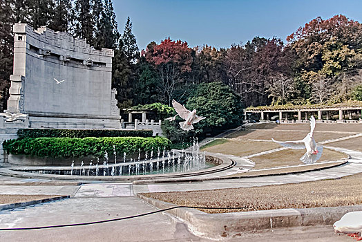 江苏省南京市钟山景区音乐台建筑景观