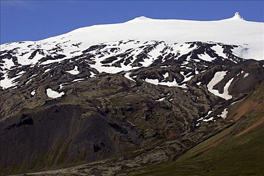 冰河,河流,火山岩,国家公园,冰岛