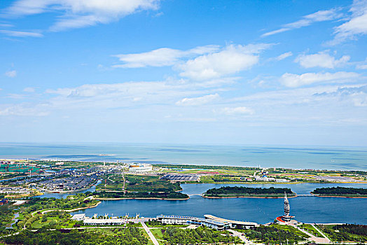 山东日照碧海蓝天的城市底色