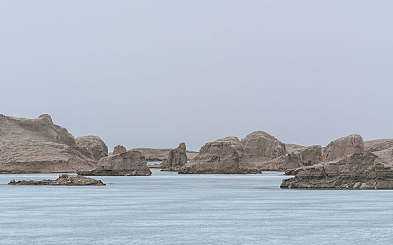 中国,青海,水上,雅丹