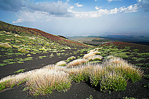 意大利,西西里,埃特纳火山,火山