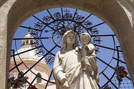 雕塑,圣母玛利亚,新古典,大教堂,阿根廷