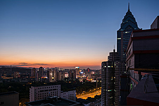 乌鲁木齐城市风光天际线夜景