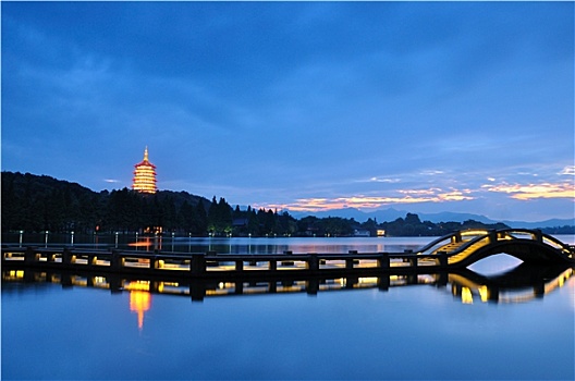 杭州西湖夜景