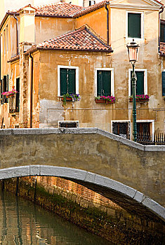 意大利,威尼斯,小桥,上方,运河