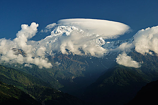 安娜普纳,南,风景,乡村,尼泊尔