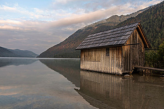 湖,阿尔卑斯山,奥地利