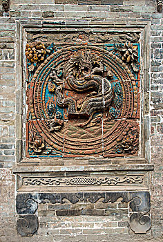 韩城城隍庙影壁砖雕