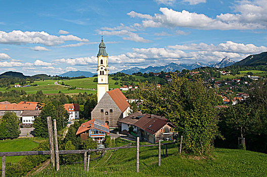 教堂,地区,巴伐利亚,德国,欧洲