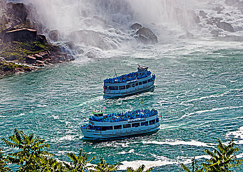 尼亚加拉瀑布,加拿大,航行,雾中少女号