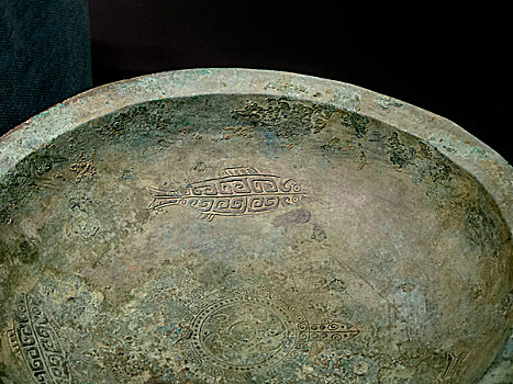 青铜,盆,世纪,博物馆,北京,中国