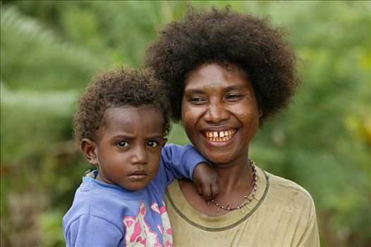 女人,幼儿,巴布亚新几内亚,美拉尼西亚