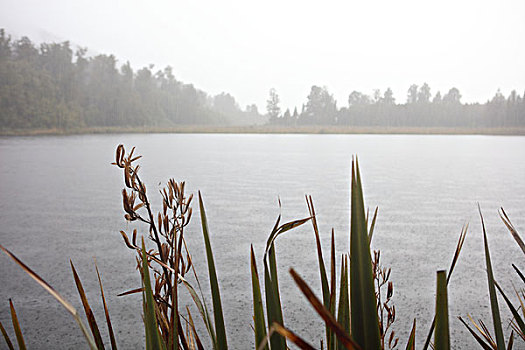 雨中的马松森湖