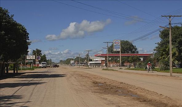 道路,门诺派,奶奶,查科,巴拉圭,南美