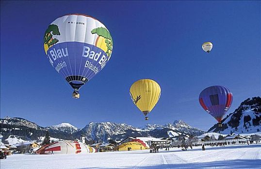 山谷,热气,节日,冬天,雪,奥地利,欧洲,山峦,阿尔卑斯山