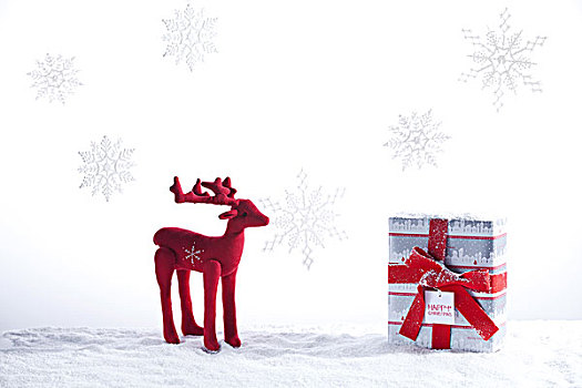 包装,圣诞礼物,驯鹿,圣诞饰品
