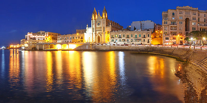 圣母大教堂,夜晚,圣徒,马耳他
