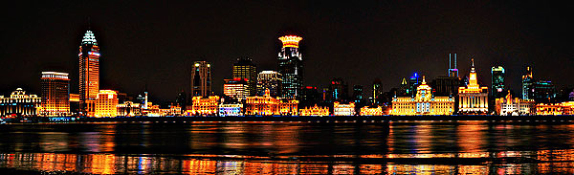 上海黄浦江外滩夜景