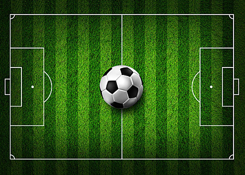 绿茵场上的足球,激情足球场