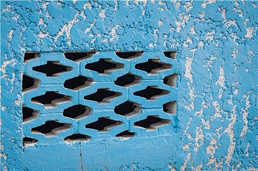 蓝色,街道,墙壁,黑色,砖,洞