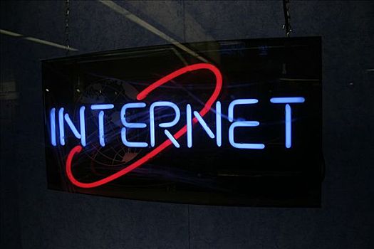 霓虹标识,读,互联网
