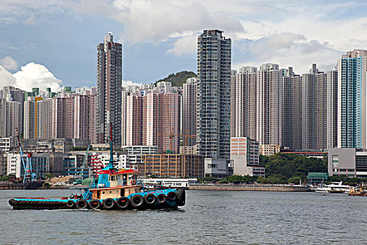 蒙河,泰国,天际线,香港